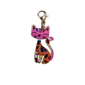 Colorful Cat Charm Pendant
